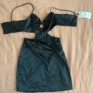 Black mini dress with cut-outs